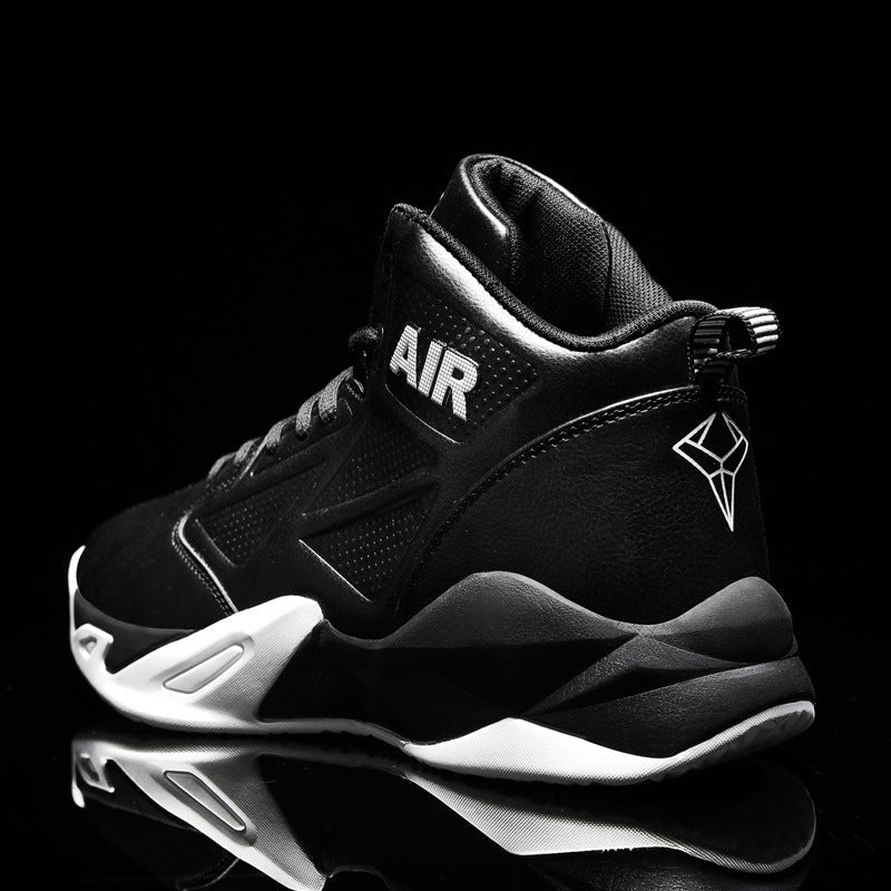 Basketball shoes casual sports running shoes mid top combat boots practical sneakers - Korvel
