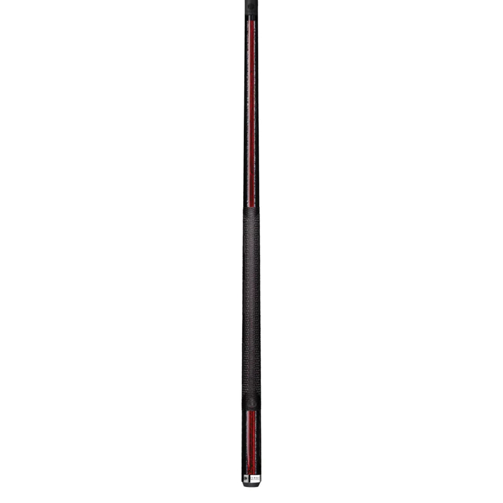 Lucasi Pinnacle Midnight Black Cue with Cocobolo Accents and Silver Crush Inlays - Korvel