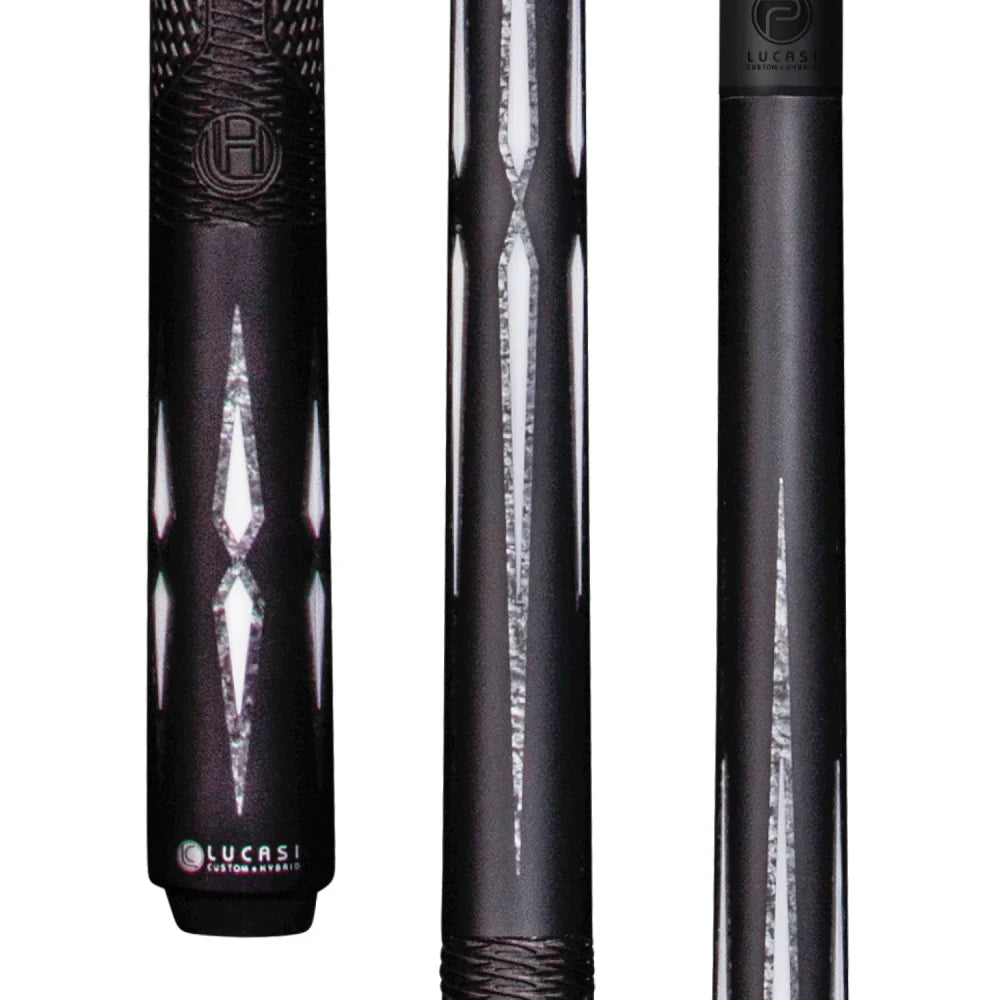 Lucasi Pinnacle LP20 Midnight Black Cue with Advanced Carbon Fiber Shaft - Korvel