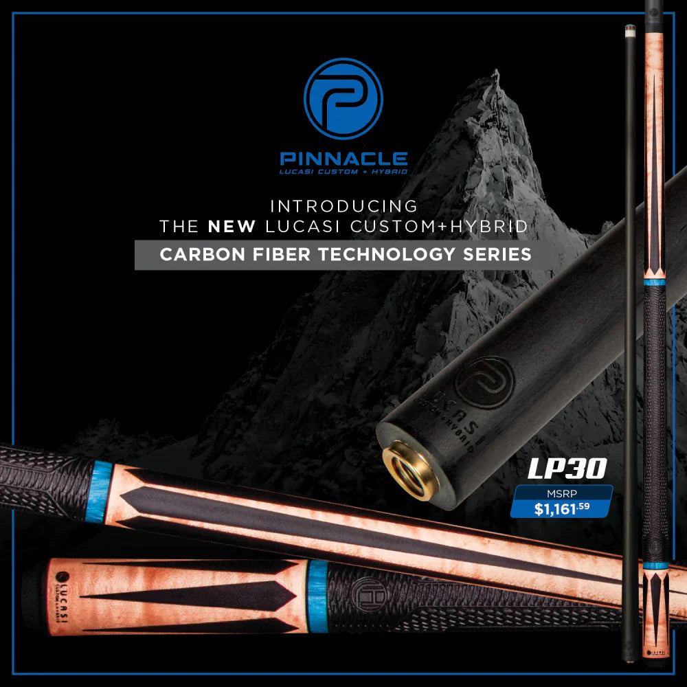 Lucasi Pinnacle Birdseye Maple/Black Cue with Advanced Carbon Fiber Shaft - Korvel