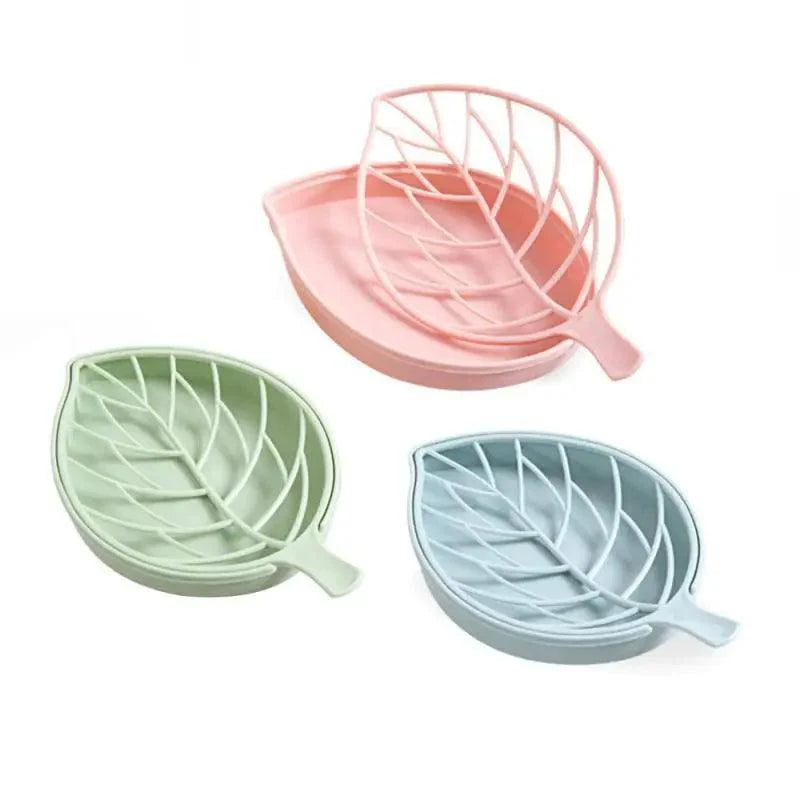 Porte-savon élégant en forme de feuille pour salle de bain et cuisine