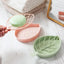 Porte-savon élégant en forme de feuille pour salle de bain et cuisine