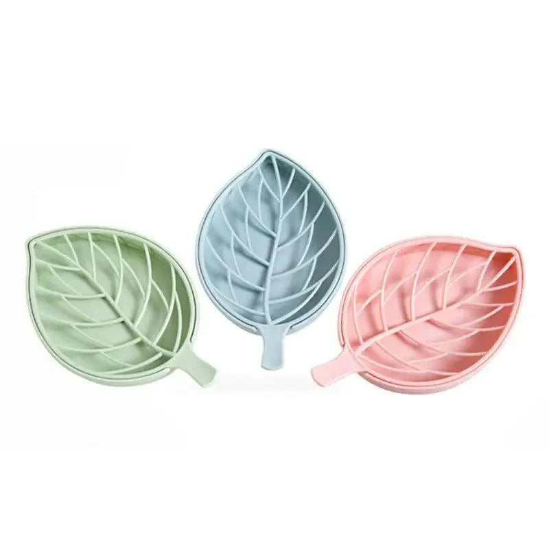 Porte-savon élégant en forme de feuille pour salle de bain et cuisine