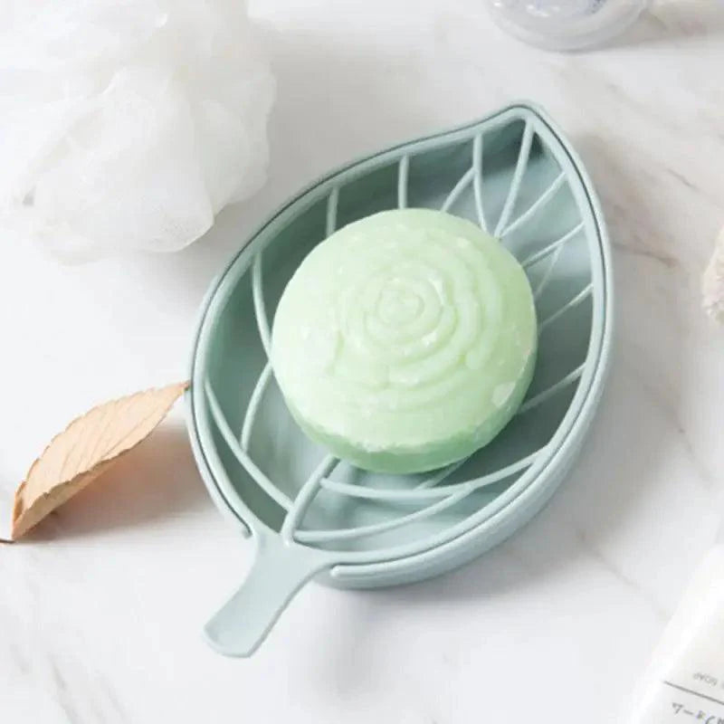 Porte-savon élégant en forme de feuille pour salle de bain et cuisine