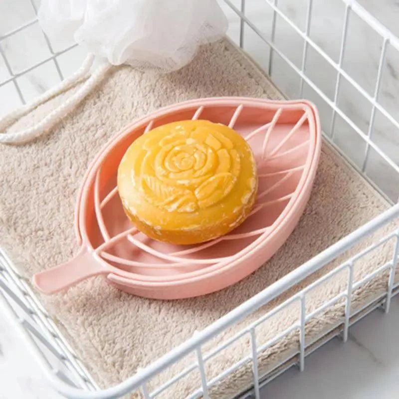 Porte-savon élégant en forme de feuille pour salle de bain et cuisine