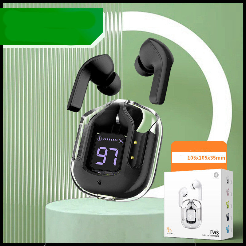 Mini Transparent Wireless Bluetooth Headset with Digital Display