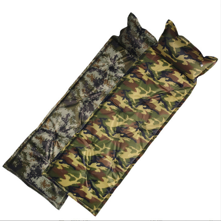 Camo Automatic Inflatable Cushion with Pillow for Camping