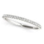 Bague de mariage en or blanc 14k avec diamants ronds en pavé