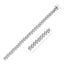 Chaîne Miami Cuban en argent sterling plaqué rhodium 9,8 mm