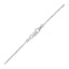 Chaîne à perles en or blanc 14k avec taille diamant 1,2 mm