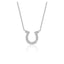 Colgante de Diamante con Diseño de Herradura en Oro Blanco de 14k