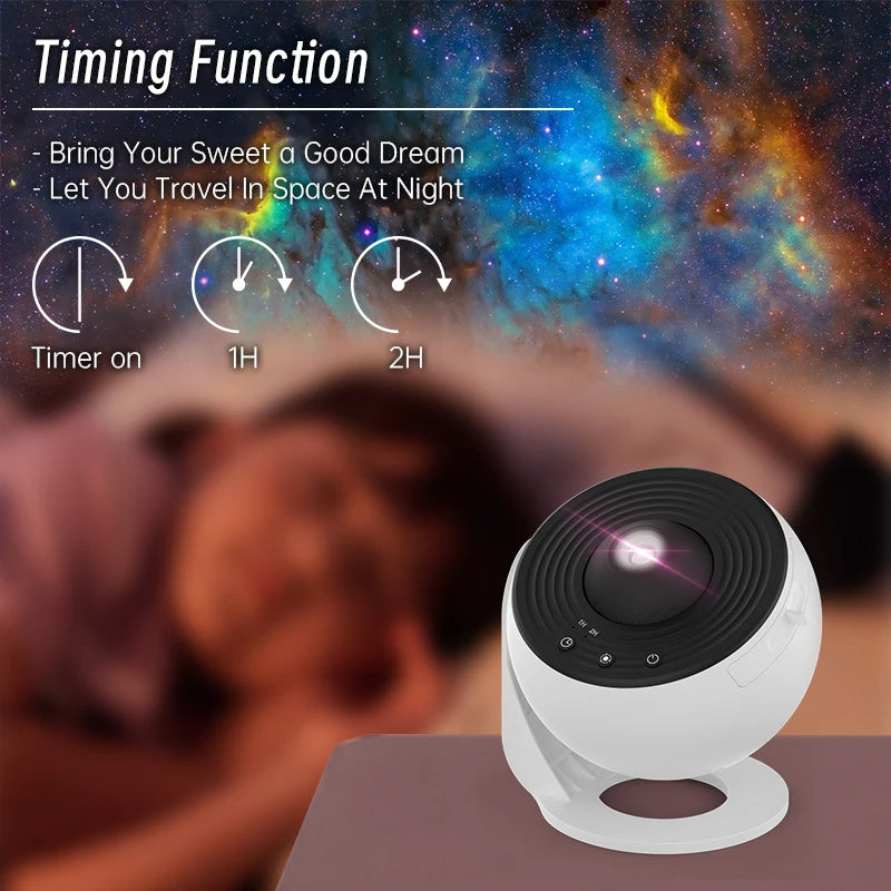 Galaxy Projector Night Light for Kids - 360° Rotating Starry Sky