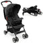 Carrito de Viaje Premium para Niños Pequeños con Capota - Negro