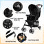 Carrito de Viaje Premium para Niños Pequeños con Capota - Negro