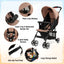 Carrito de Viaje Premium para Niños Pequeños con Capota - Café