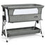 Adjustable Baby Bedside Crib with Large Storage - Dark Gray