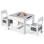 Juego de Mesa y Sillas para Niños con Almacenamiento y Pizarra