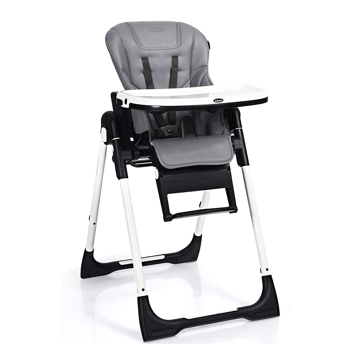 Chaise haute rehausseur ajustable 4 en 1 - Gris
