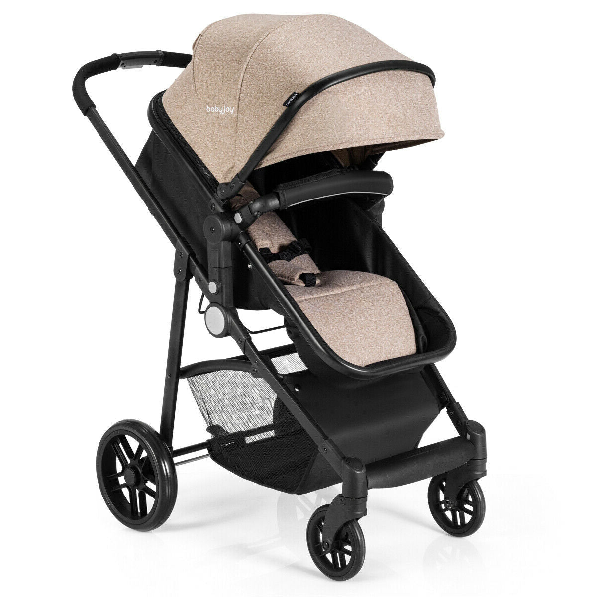 Gbruno 2-in-1 Foldable Baby Stroller - Coffee