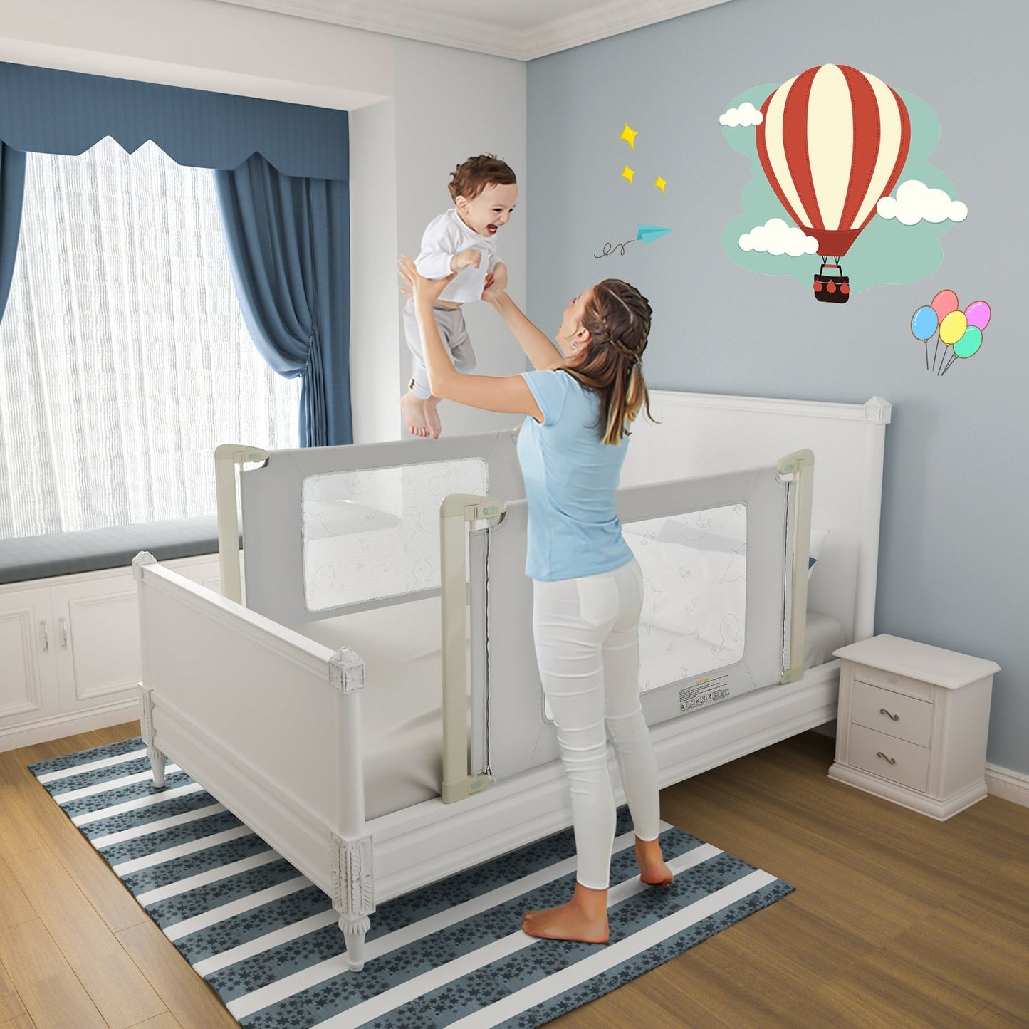 Adjustable Bed Rail Guard for Toddlers - 59 Inch Safety Rail