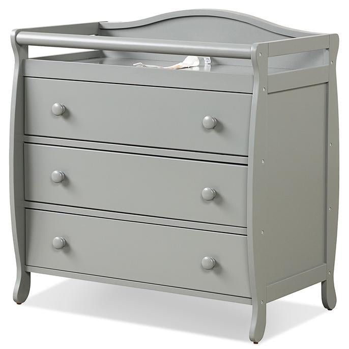 Premium Baby Changing Table with 3 Drawers - Gray