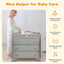 Premium Baby Changing Table with 3 Drawers - Gray