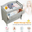 Premium Baby Changing Table with 3 Drawers - Gray
