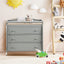 Premium Baby Changing Table with 3 Drawers - Gray