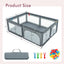 Portable Extra-Large Safety Baby Playpen with Ocean Balls - Gray