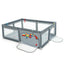 Portable Extra-Large Safety Baby Playpen with Ocean Balls - Gray