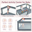 Portable Extra-Large Safety Baby Playpen with Ocean Balls - Gray