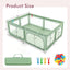 Extra-Large Safety Baby Fence with Ocean Balls - Green