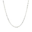 Cadena de cuentas alternas cortadas con diamante de oro blanco de 14k 1.2mm