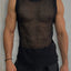 Débardeur en tricot sans manches à col rond pour homme