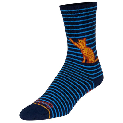 Sockguy Peekaboo Crew Socks in Blue (Size 9-13)