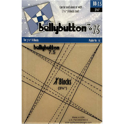 X-Block Bellybutton 7.5 Template for Quilting