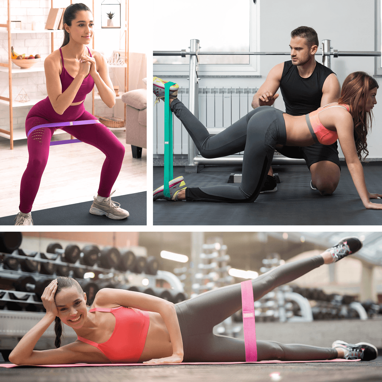 Juego de 3 bandas de resistencia para mujeres XGear Fitness