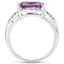 3.08 Carat Genuine Amethyst and Tanzanite Sterling Silver Ring
