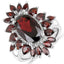 Ensemble de bijoux en argent sterling .925 avec grenat véritable de 20,24 carats
