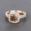 IGI Certified 2.19 Carat Brown Diamond & White Diamond 18K Gold Ring