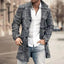 Manteau en Tweed à Col Montant pour Hommes