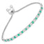 0.72 Carat Genuine Emerald .925 Sterling Silver Bracelet