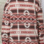 Retro Geometric Print Corduroy Trim Button-Up Jacket
