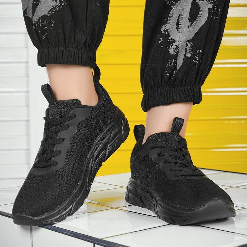 Men's Breathable Platform Sneakers for Travel and Sports