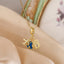 Elegant Copper Gold Plated Zircon Camera Pendant Necklace