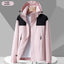 Unisex Colorblock Hooded Windbreaker Jacket with Pockets