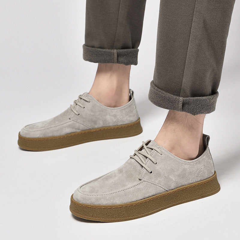 Zapatos Planos Casual Elegantes para Hombre - Cuero Mate con Cordones