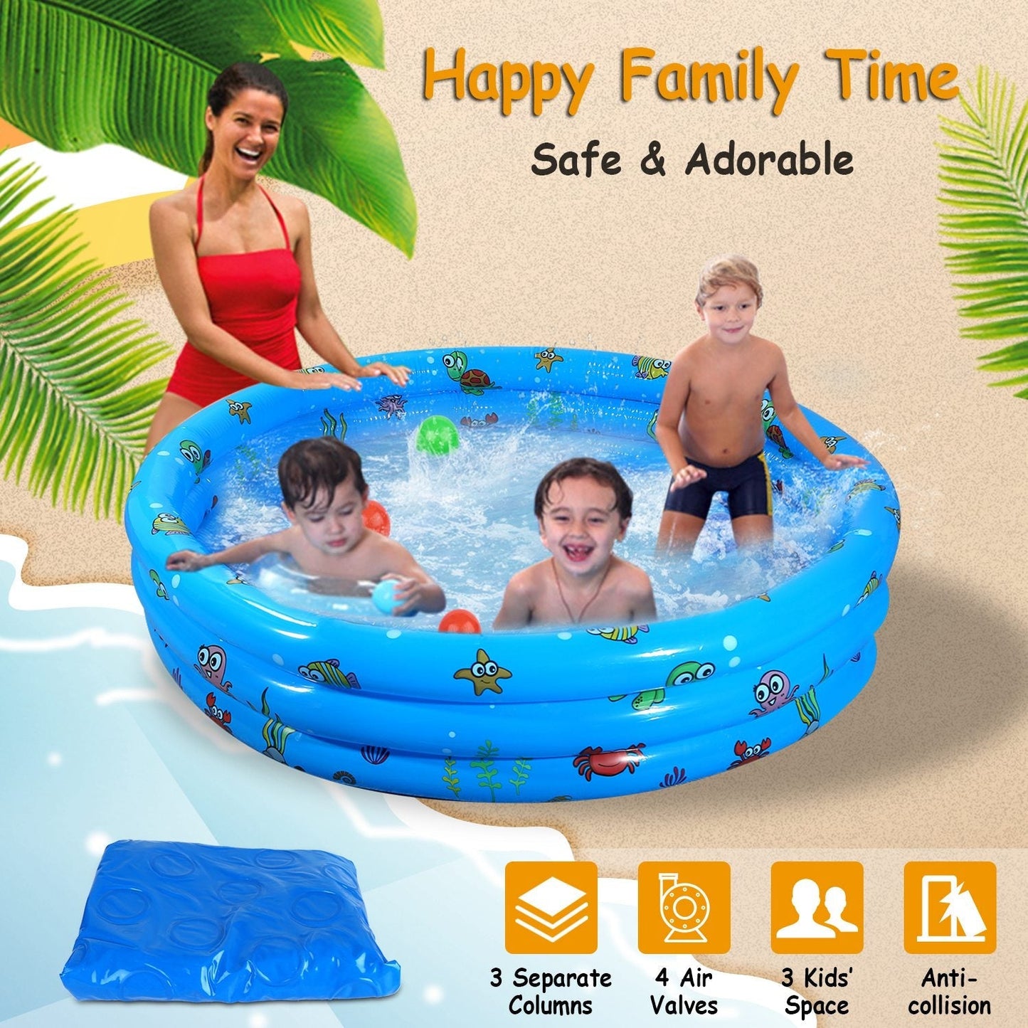 GBruno Piscina Inflable de 51x13” para Niños