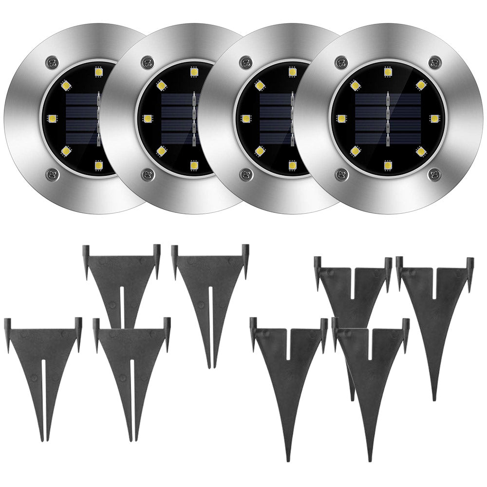 4-Pack Solar Ground Lights for Pathway and Patio