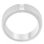 Bague en or blanc 14K pour homme avec diamants de 1/4 ct.TDW en sertissage cannelé